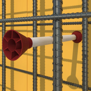 میان بولت غلاف دو سر مخروط پلاستیکی بتن پلاست